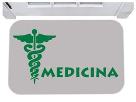 Capacho medicina caduceu tapete de consultório porta 40x60