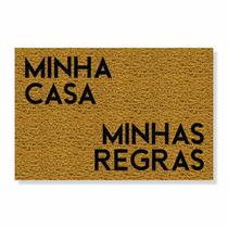 Capacho minha casa, minhas regras cores:ouro Capacho minha casa, minhas regras cores:ouro
