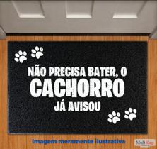 Capacho 'Não precisa bater o cachorro já avisou' king floor 60cmx40cm Capacho 'Não precisa bater o cachorro já avisou' king floor 60cmx40cm