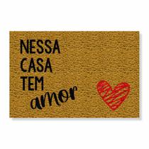 Capacho nessa casa tem amor cores:ouro Capacho nessa casa tem amor cores:ouro