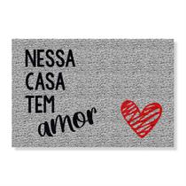 Capacho nessa casa tem amor cores:prata Capacho nessa casa tem amor cores:prata