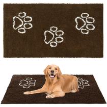 Capacho para cães PUPTECK de microfibra superabsorvente 150x75cm cinza