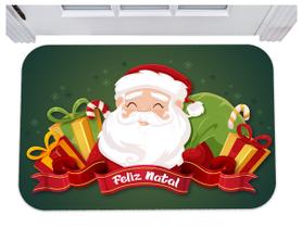 Capacho para porta feliz natal papai noel tapete decorativo