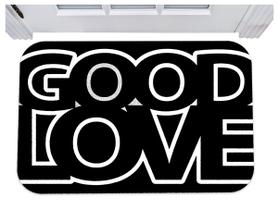 Capacho para porta good love tapete decorativo 40x60