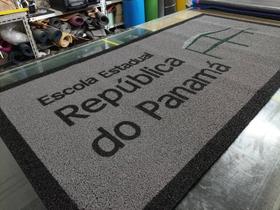 Capacho personalizado pintado gold - com logo e bordas Capacho personalizado pintado gold - com logo e bordas
