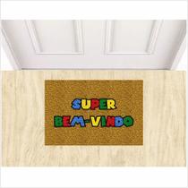Capacho Personalizado Super Bem Vindo Antiderrapante Portas