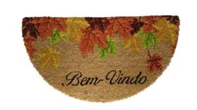 Capacho porta De Coco Meia Lua Vizapi Natural 33X60Cm Autumm Bem_Vindo