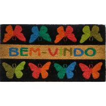 Capacho porta De Coco Retangular Vizapi Natural 33X60Cm Spring Bem_Vindo Capacho porta De Coco Retangular Vizapi Natural 33X60Cm Spring Bem_Vindo