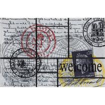 Capacho porta De Poliéster Retangular Vizapi Flocking 40X60Cm Stamp Capacho porta De Poliéster Retangular Vizapi Flocking 40X60Cm Stamp