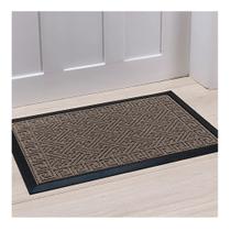 Capacho Porta Lima 90x60 Antiderrapante Bege Emborrachado Alto Relevo