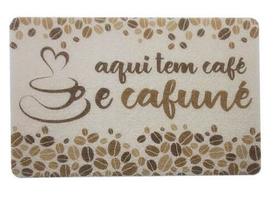 Capacho PVC Aqui Tem Café e Cafuné 38x58cm - Tokyo Design