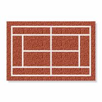 Capacho quadra de tênis cores:ceramica