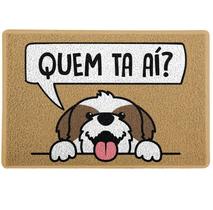 Capacho QUEM TÁ AÍ PET cachorro Shih-Tzu 60x40cm Capacho QUEM TÁ AÍ PET cachorro Shih-Tzu 60x40cm