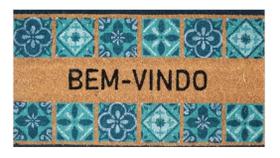 Capacho Retangular Fibra De Coco Base Pvc 60X33Cm - Komeco G