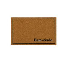 Capacho Retangular Fibra De Coco Base PVC 75x45cm - Komeco Bem-Vindo Moldura