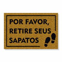 Capacho retire seus sapatos cores:ouro Capacho retire seus sapatos cores:ouro
