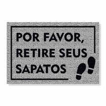 Capacho retire seus sapatos cores:prata Capacho retire seus sapatos cores:prata