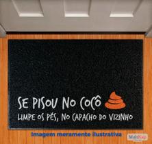 Capacho 'Se pisou no cocô' king floor 60cmx40cm Capacho 'Se pisou no cocô' king floor 60cmx40cm