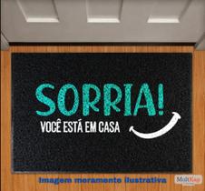 Capacho 'Sorria você está em casa' king floor 60cmx40cm