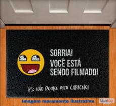 Capacho 'Sorria você está sendo filmado' king floor 60cmx40cm Capacho 'Sorria você está sendo filmado' king floor 60cmx40cm