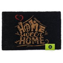 Capacho Sweet Home Natural e Preto 40x60 cm
