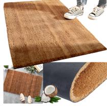 Capacho Tapete Fibra de Coco 100% Natural Resistente Durável Uso Interno Externo Marrom