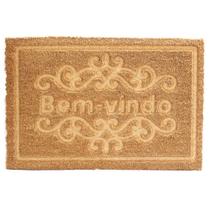 Capacho Tapete Fibra de Coco Bem Vindo Coroa Tuut 40x60 Capacho Tapete Fibra de Coco Bem Vindo Coroa Tuut 40x60