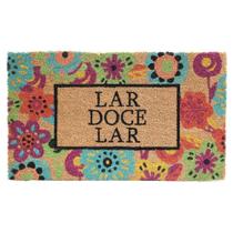 Capacho Tapete Fibra De Coco Lar Doce Lar Flores Tuut 45X75 Capacho Tapete Fibra De Coco Lar Doce Lar Flores Tuut 45X75