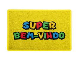 Capacho Tapete Geek Super Bem Vindo Super Mario Bros - 60x40cm