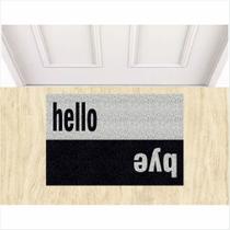 Capacho tapete hello bye.