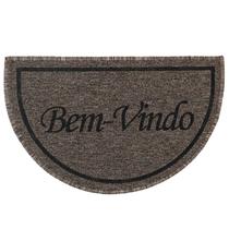 Capacho Tapete Porta Entrada Meia Lua 38x60 Bem vindo Bege Capacho Tapete Porta Entrada Meia Lua 38x60 Bem vindo Bege