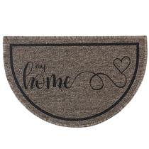 Capacho Tapete Porta Entrada Meia Lua 38x60 My Home Bege