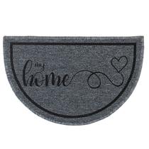 Capacho Tapete Porta Entrada Meia Lua 38x60 My Home Cinza Capacho Tapete Porta Entrada Meia Lua 38x60 My Home Cinza