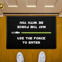 Capacho Tapete Star Wars 60x40cm Use The Force Sabre Verde