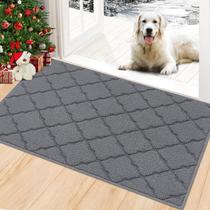 Capacho Timo Indoor 20x32cm com suporte de borracha absorvente cinza Capacho Timo Indoor 20x32cm com suporte de borracha absorvente cinza