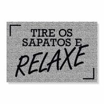 Capacho tire os sapatos e relaxe cores:prata Capacho tire os sapatos e relaxe cores:prata