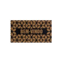 Capacho Uzoo Fibra de Coco Rt 60x33cm Geométrico Preto Capacho Uzoo Fibra de Coco Rt 60x33cm Geométrico Preto