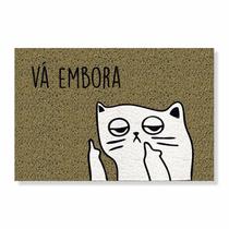 Capacho vá embora gato cores:bege Capacho vá embora gato cores:bege