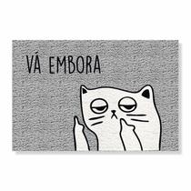 Capacho vá embora gato cores:prata Capacho vá embora gato cores:prata