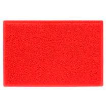 Capacho Vinil Br 10mm Silver 60x40 Vermelho Kapazi - KAPAZI IND