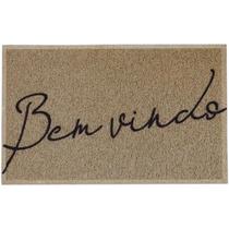 Capacho Vinil Light Bem Vindo Bege 40 x 60 Cm Kapazi