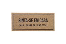 Capacho Vinil Long 2.0 Sinta-se em Casa 30x70cm Bege