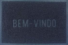 Capacho Vinílico Bem-Vindo Color Block Colorfull 40x60 Preto - UZOO