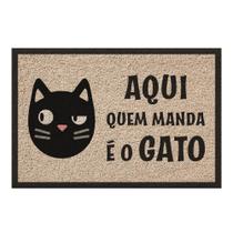 Capacho Vinilico Estampado Aqui Quem Manda 60X40cm- Uzoo