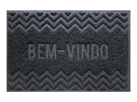 Capacho Vinílico Zig Zag Grafite Dark Gray 60X40Cm - Uzoo Capacho Vinílico Zig Zag Grafite Dark Gray 60X40Cm - Uzoo