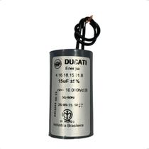 Capacitor 15UF 250v Motor Permanente 2 Fios Portão Eletrônico Ventilador Maquina Lavar Tanque Ducati