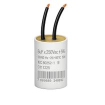 Capacitor 2 fios metalizado 8 uf x 250v trio Capacitor 2 fios metalizado 8 uf x 250v trio