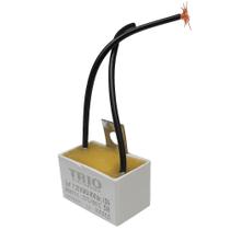 Capacitor 2 fios quadrado 3 uf x 250/400v chapa tri
