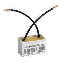 Capacitor 2x250/300/400v quadr 2 fios metalizado trio Capacitor 2x250/300/400v quadr 2 fios metalizado trio