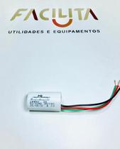 Capacitor 3 fios Metal. Ventilador de Teto 3+7uFx250Vac - Trio